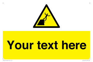 Custom Warning unstable cliff edge